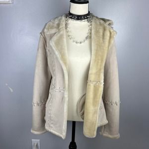 Fairy suede lace up coat